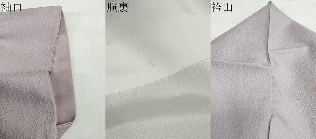 平和屋着物●上質なお召　舞葉文　正絹　逸品　DABF1753ud