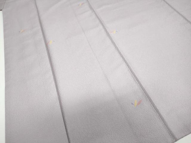 平和屋着物●上質なお召　舞葉文　正絹　逸品　DABF1753ud