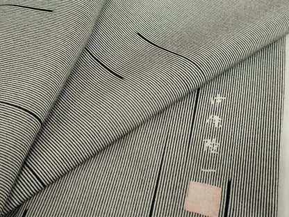 平和屋着物●江戸小紋　作家物　変わり縞　正絹　逸品　DABF1755ud