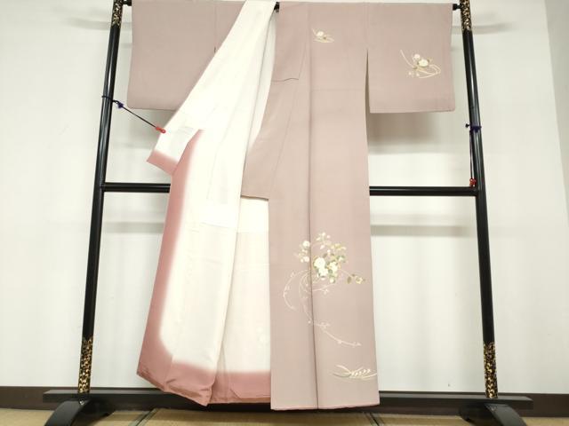 平和屋着物●京加賀友禅　松本健一　訪問着　草花丸文　正絹　逸品　DABF1757ud