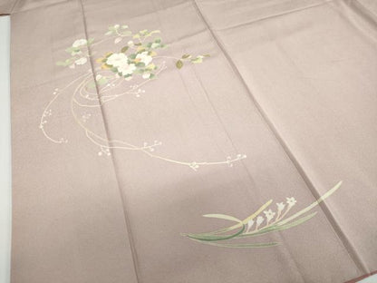 平和屋着物●京加賀友禅　松本健一　訪問着　草花丸文　正絹　逸品　DABF1757ud