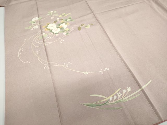 平和屋着物●京加賀友禅　松本健一　訪問着　草花丸文　正絹　逸品　DABF1757ud
