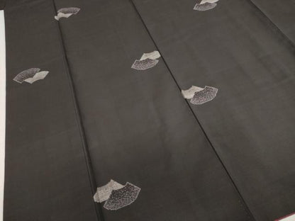 平和屋着物●本場大島紬　地空き　9マルキ　地紙重ね文　正絹　逸品　DABF1759ud