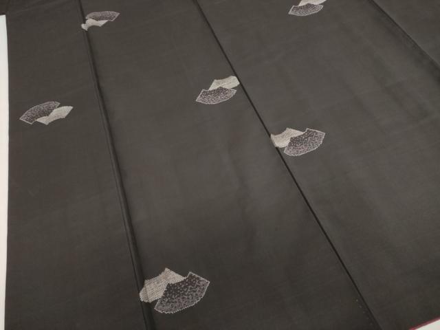 平和屋着物●本場大島紬　地空き　9マルキ　地紙重ね文　正絹　逸品　DABF1759ud