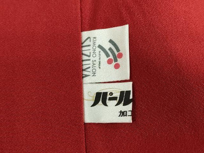 平和屋着物●ブライダルファッションデザイナー・桂由美　振袖　駒刺繍　絞り　道長草花文　正絹　逸品　DABF1761ud