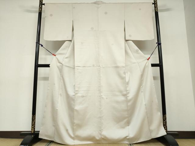 平和屋着物●上質なお召　吉祥丸文　正絹　逸品　DABF1763ud