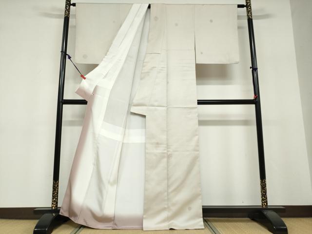 平和屋着物●上質なお召　吉祥丸文　正絹　逸品　DABF1763ud