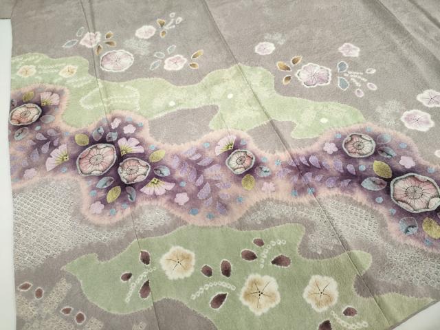 平和屋着物●染織工芸むつろ　辻が花　手描き　絞り　色留袖　辻が花　正絹　逸品　DABF1765ud