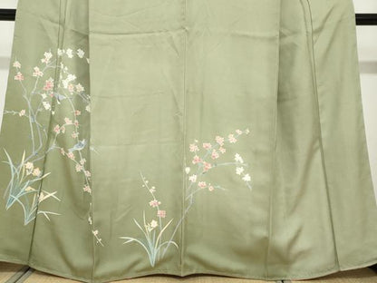平和屋着物●訪問着　友禅　花鳥文　正絹　逸品　未使用　DABF1770ud