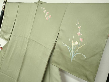 平和屋着物●訪問着　友禅　花鳥文　正絹　逸品　未使用　DABF1770ud