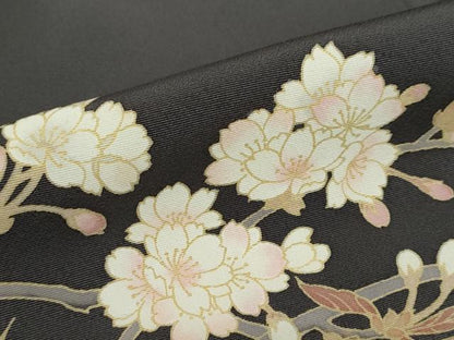 平和屋着物●訪問着　枝桜文　暈し染め　正絹　逸品　DABF1772ud