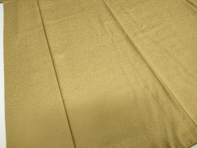 平和屋着物●上質な色無地　干割れ地紋　桑染色　正絹　逸品　DABF1774ud