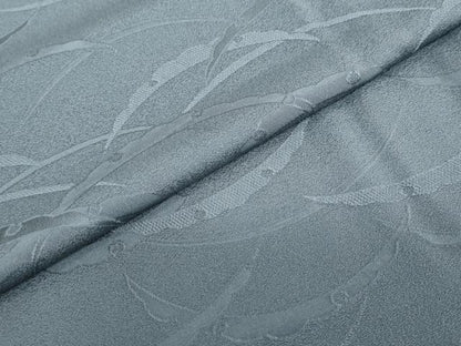 平和屋着物●上質な色無地　雪芝地紋　錆鉄御納戸色　正絹　逸品　DABF1777ud
