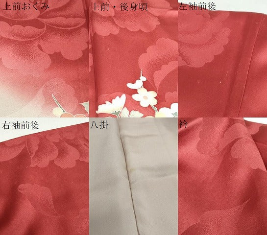 平和屋着物●現代アンティーク　貝島はるみ　綺麗伝説　訪問着　結び紐草花文　暈し染め　正絹　逸品　DABF1779ud