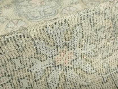 平和屋着物●本場大島紬　白大島　抽象文様　正絹　逸品　DABF1785ud