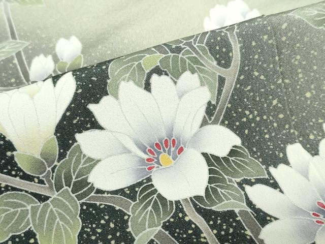 平和屋着物●十日町友禅作家　阿部佳雪　訪問着　枝花文　暈し染め　正絹　逸品　未使用　DABF1786ud
