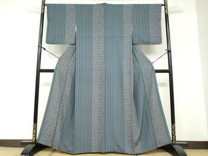 平和屋着物●上質な小紋　舞花文　正絹　逸品　DABF1787ud