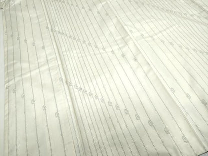 平和屋着物●本場大島紬　白大島　名匠たかし　9マルキ　変わり縞　証紙付き　正絹　逸品　DABF1789ud