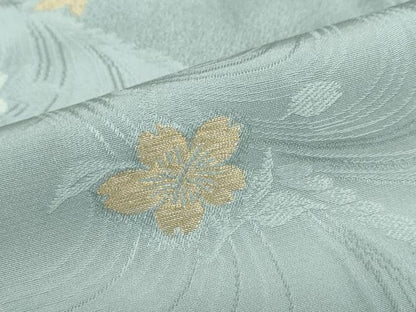 平和屋着物●豪華色留袖　寿光織　流水草花文　金糸　小田急百貨店扱い　正絹　逸品　DABF1790ud