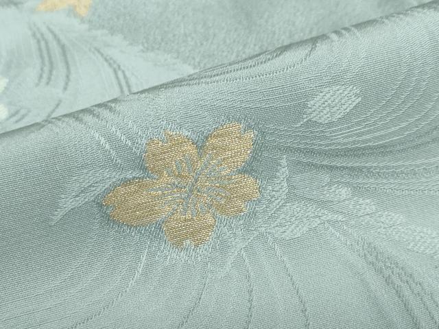 平和屋着物●豪華色留袖　寿光織　流水草花文　金糸　小田急百貨店扱い　正絹　逸品　DABF1790ud