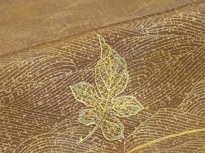 平和屋着物●豪華色留袖　駒刺繍　舞花文　金銀彩　正絹　逸品　未使用　DABF1795ud