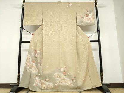 平和屋着物●訪問着　辻が花　暈し染め　金彩　正絹　逸品　DABF1796ud