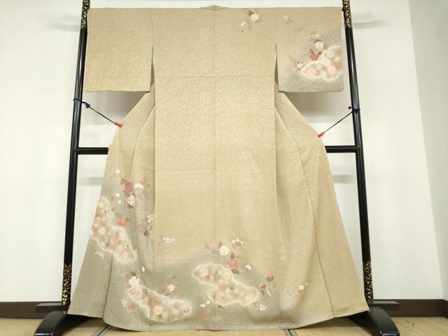 平和屋着物●訪問着　辻が花　暈し染め　金彩　正絹　逸品　DABF1796ud