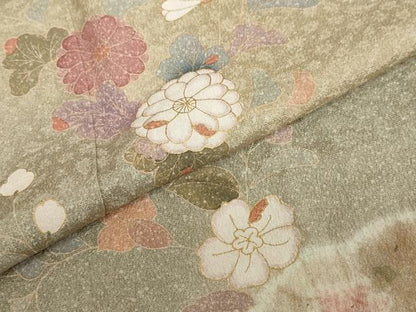 平和屋着物●訪問着　辻が花　暈し染め　金彩　正絹　逸品　DABF1796ud