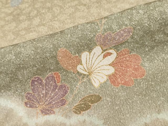 平和屋着物●訪問着　辻が花　暈し染め　金彩　正絹　逸品　DABF1796ud