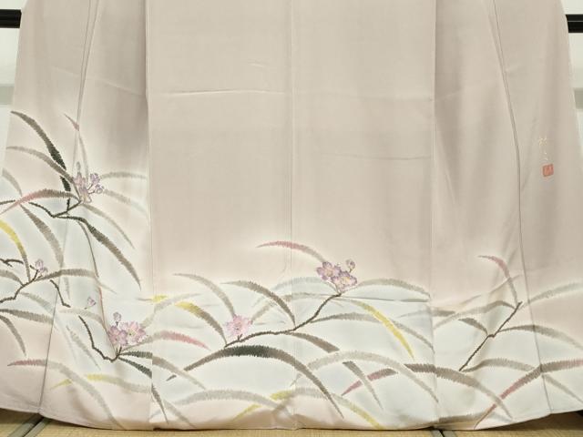 平和屋着物●染織界の匠　村松祥三　訪問着　枝花文　やまと誂製　正絹　逸品　未使用　DABF1797ud