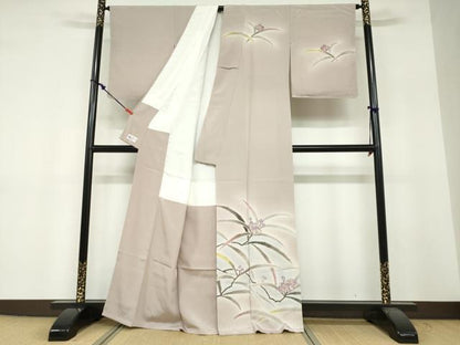 平和屋着物●染織界の匠　村松祥三　訪問着　枝花文　やまと誂製　正絹　逸品　未使用　DABF1797ud