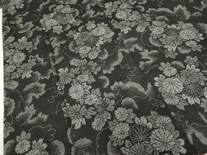 平和屋着物●本場大島紬　9マルキ　草花文　正絹　逸品　DABF1803ud