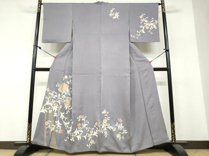 平和屋着物●訪問着　更紗花唐草文　金彩　阪急百貨店扱い　正絹　逸品　DABF1808ud