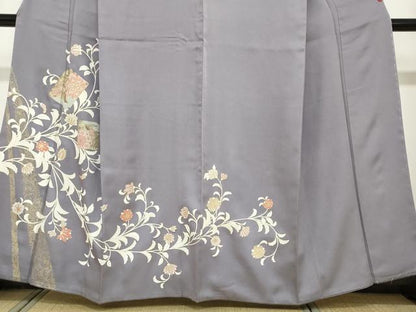 平和屋着物●訪問着　更紗花唐草文　金彩　阪急百貨店扱い　正絹　逸品　DABF1808ud