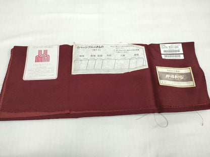 平和屋着物●上質な色無地　葡萄色　反端付き　ロング丈　正絹　逸品　未使用　DABF1810ud