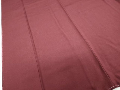 平和屋着物●上質な色無地　葡萄色　反端付き　ロング丈　正絹　逸品　未使用　DABF1810ud
