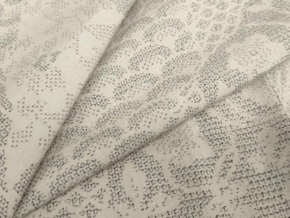 平和屋着物●結城紬　100亀甲　切嵌吉祥草花文　正絹　逸品　DABF1814ud