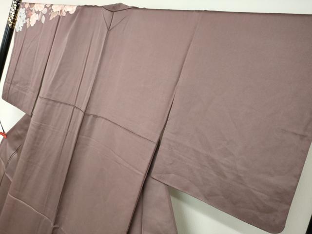 平和屋着物●染色の魔術師　染乃座・大久保玄才　そめのざ玄才　訪問着　草花文　正絹　逸品　DABF1815ud