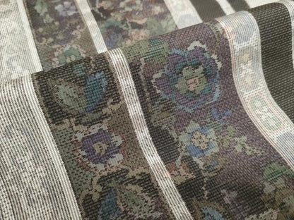 平和屋着物●本場大島紬　7マルキ　総絣　草花間道　反端付き　藤絹織物謹製　正絹　逸品　DABF1820ud