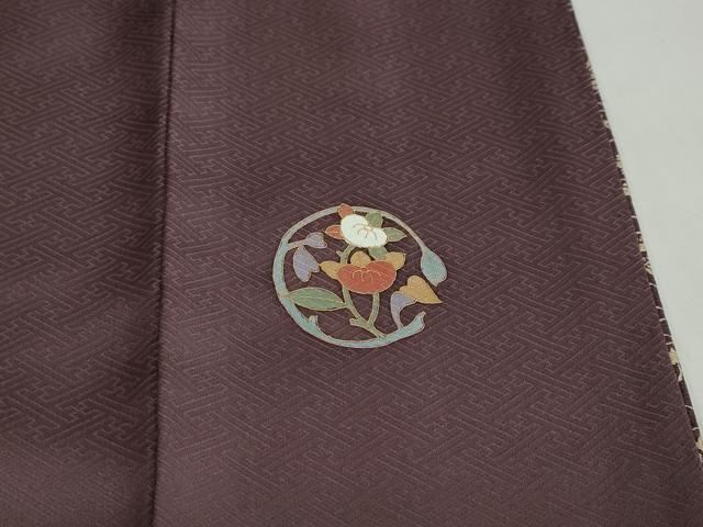 平和屋着物●友禅作家の巨匠　浅井青仁　色留袖　草花丸文　金彩　正絹　逸品　DABF1822ud
