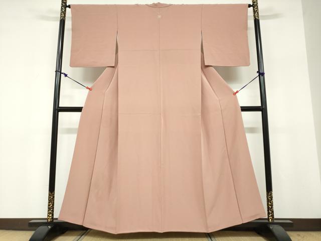 平和屋着物●上質な色無地　紋意匠　鴇浅葱色　正絹　逸品　DABF1825ud
