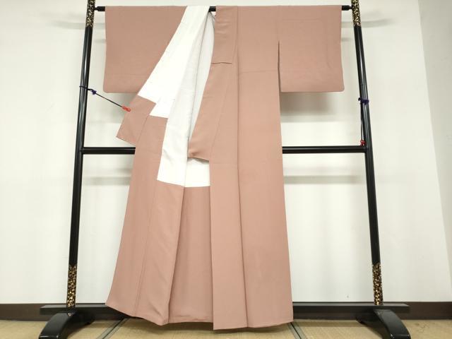 平和屋着物●上質な色無地　紋意匠　鴇浅葱色　正絹　逸品　DABF1825ud