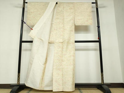 平和屋着物▽本場染大島紬　単衣　雲霞文　正絹　逸品　DABF1830ud