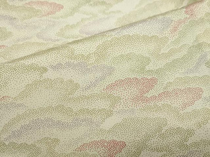平和屋着物▽本場染大島紬　単衣　雲霞文　正絹　逸品　DABF1830ud