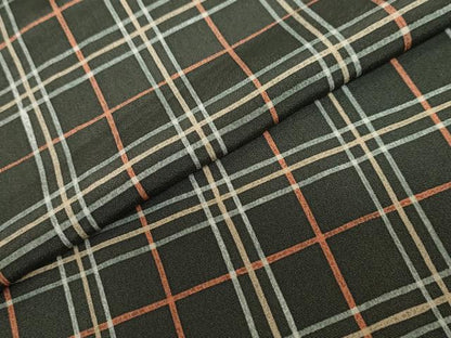 平和屋着物▽上質な小紋　単衣　変わり格子文　正絹　逸品　DABF1831ud