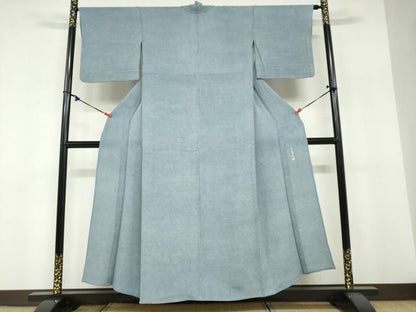 平和屋着物●江戸小紋　作家物　鮫小紋柄　鬼しぼ縮緬　正絹　逸品　DABF1832ud
