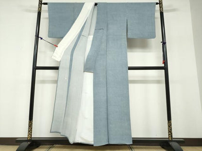 平和屋着物●江戸小紋　作家物　鮫小紋柄　鬼しぼ縮緬　正絹　逸品　DABF1832ud