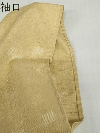 平和屋着物▽上質な紬　単衣　抽象文様　正絹　逸品　DABF1839ud
