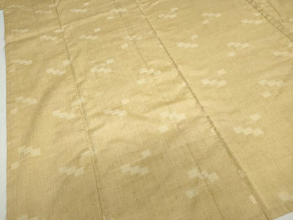 平和屋着物▽上質な紬　単衣　抽象文様　正絹　逸品　DABF1839ud