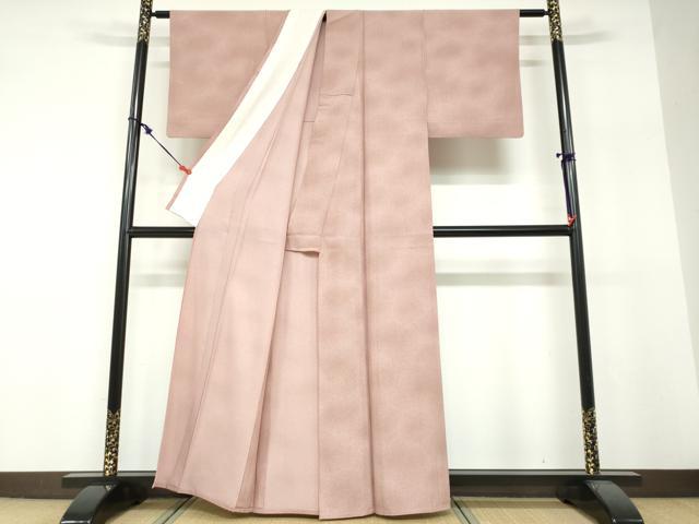 平和屋着物▽上質な小紋　単衣　霞文　正絹　逸品　DABF1846ud
